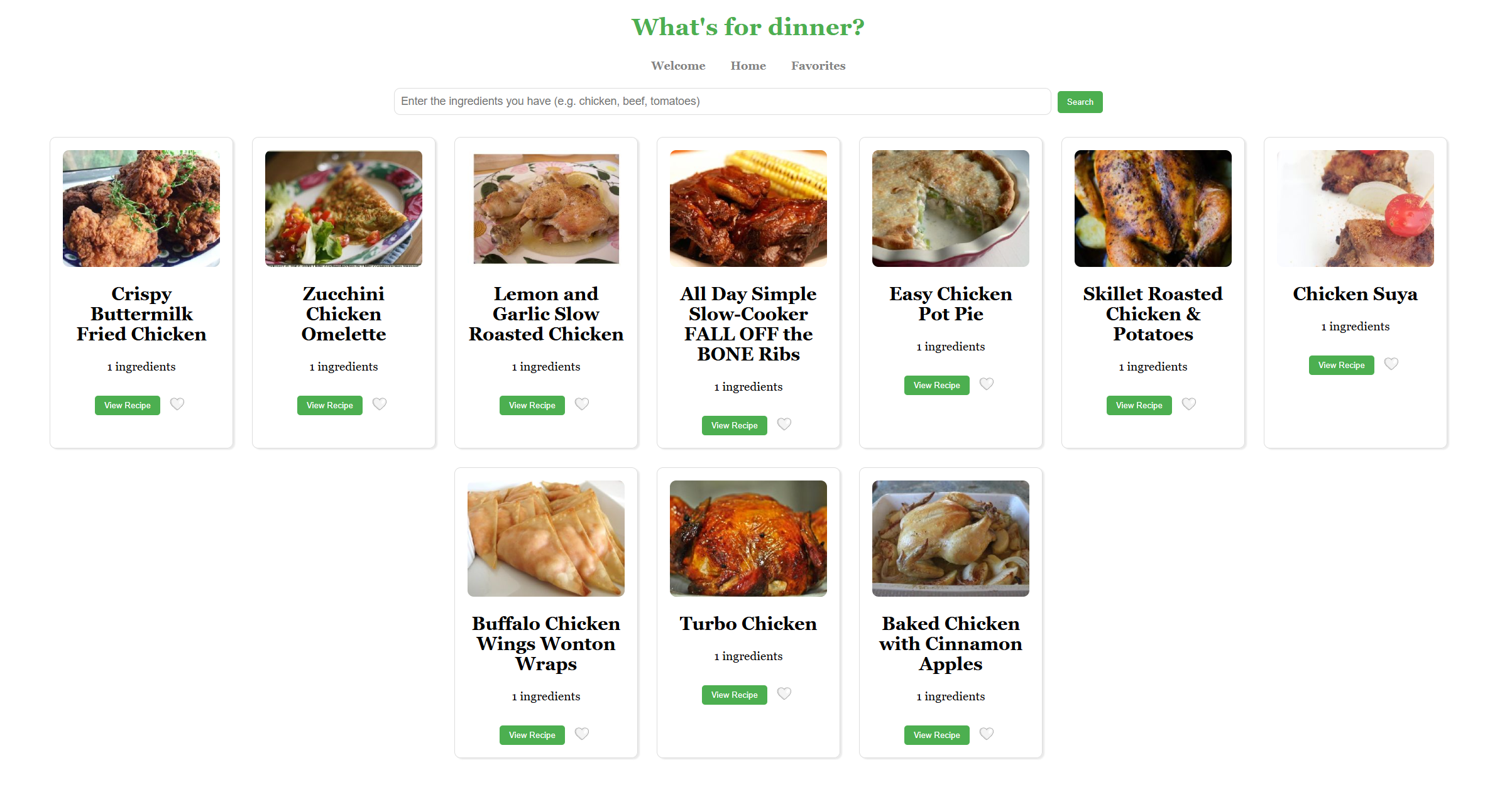 Foodie-lens homepage